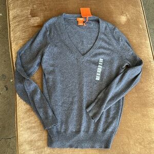 Cotton cashmere blend Spring chilly night morning Knit charcoal grey sweater Msz